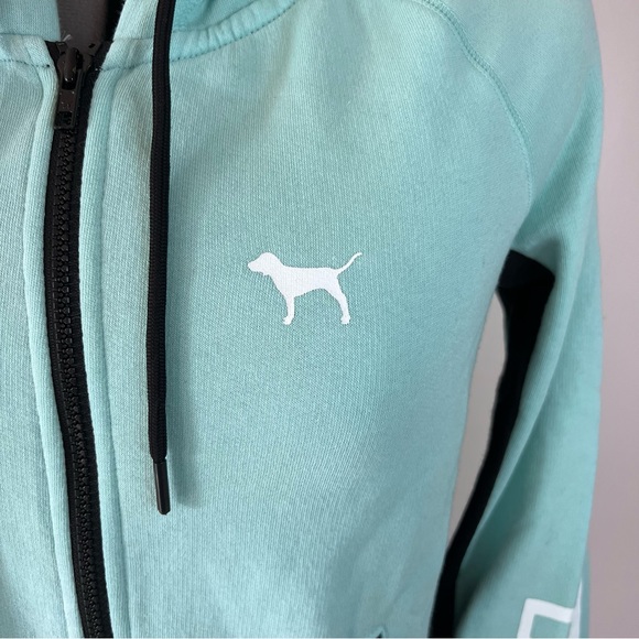 PiNK Victoria Secret Mint Green Zip Up
Sweatshirt Hoodie- Small - Picture 4 of 6